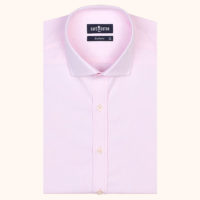 Chemise coupe cintrée en Pin Point rose