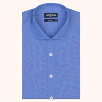 Chemise coupe cintrée en Popeline bleu