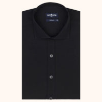 Chemise coupe cintrée en Popeline noire