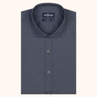 Chemise coupe cintrée en micro Oxford gris