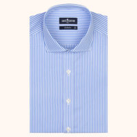 Chemise coupe cintrée à rayures ciel