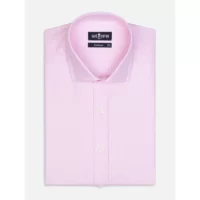 Chemise Coupe Cintrée En Natté Rose - E17