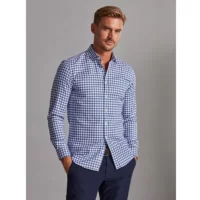 Café Coton Chemise Phil à carreaux marine